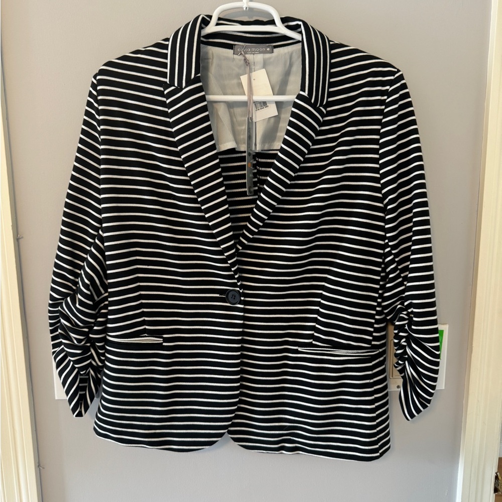 Stretchy Stripped Blazer